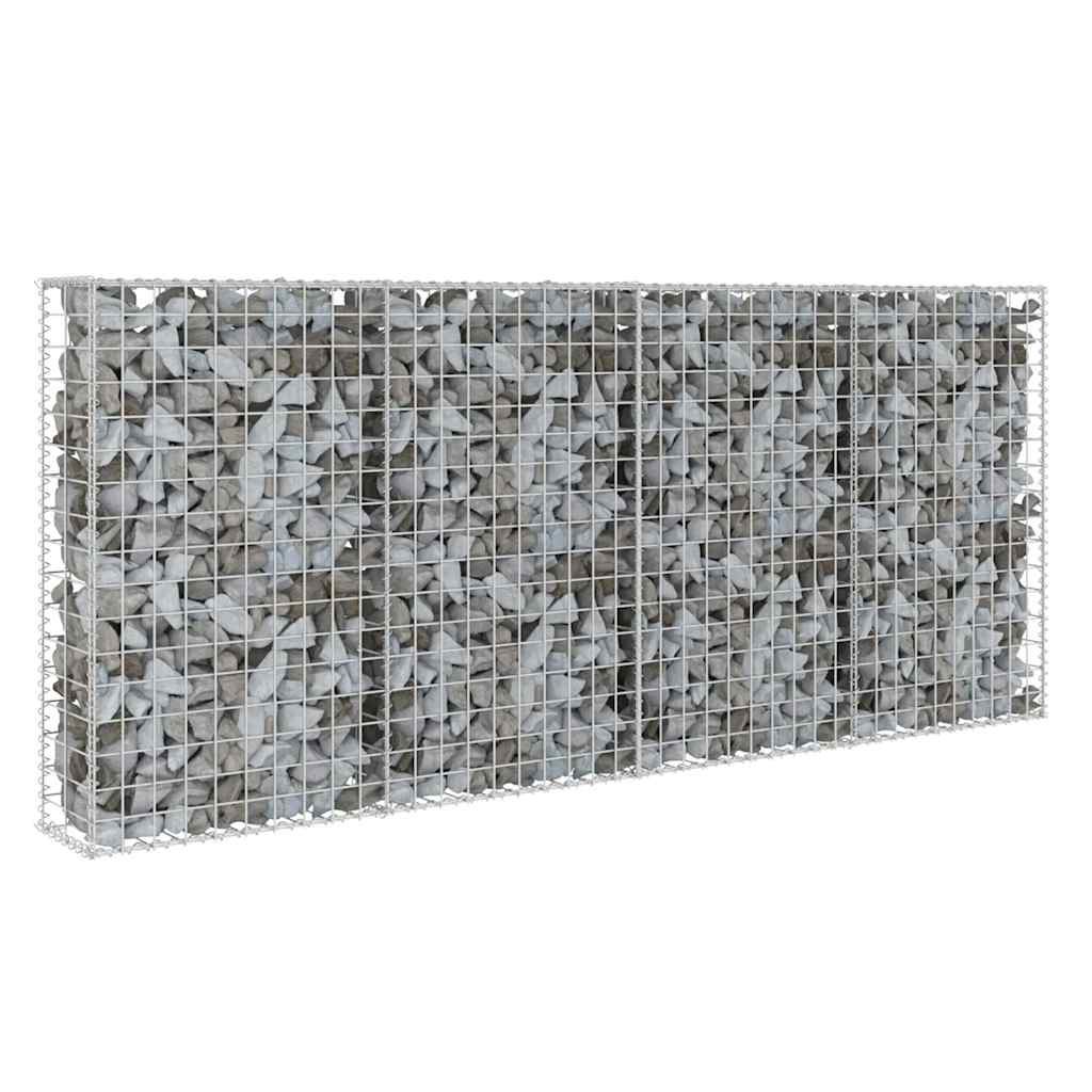 Συρματοκιβώτιο Τοίχος 200x20x85 εκ. Γαλβαν. Ατσάλι + Καλύμματα - PAKOBAZAAR