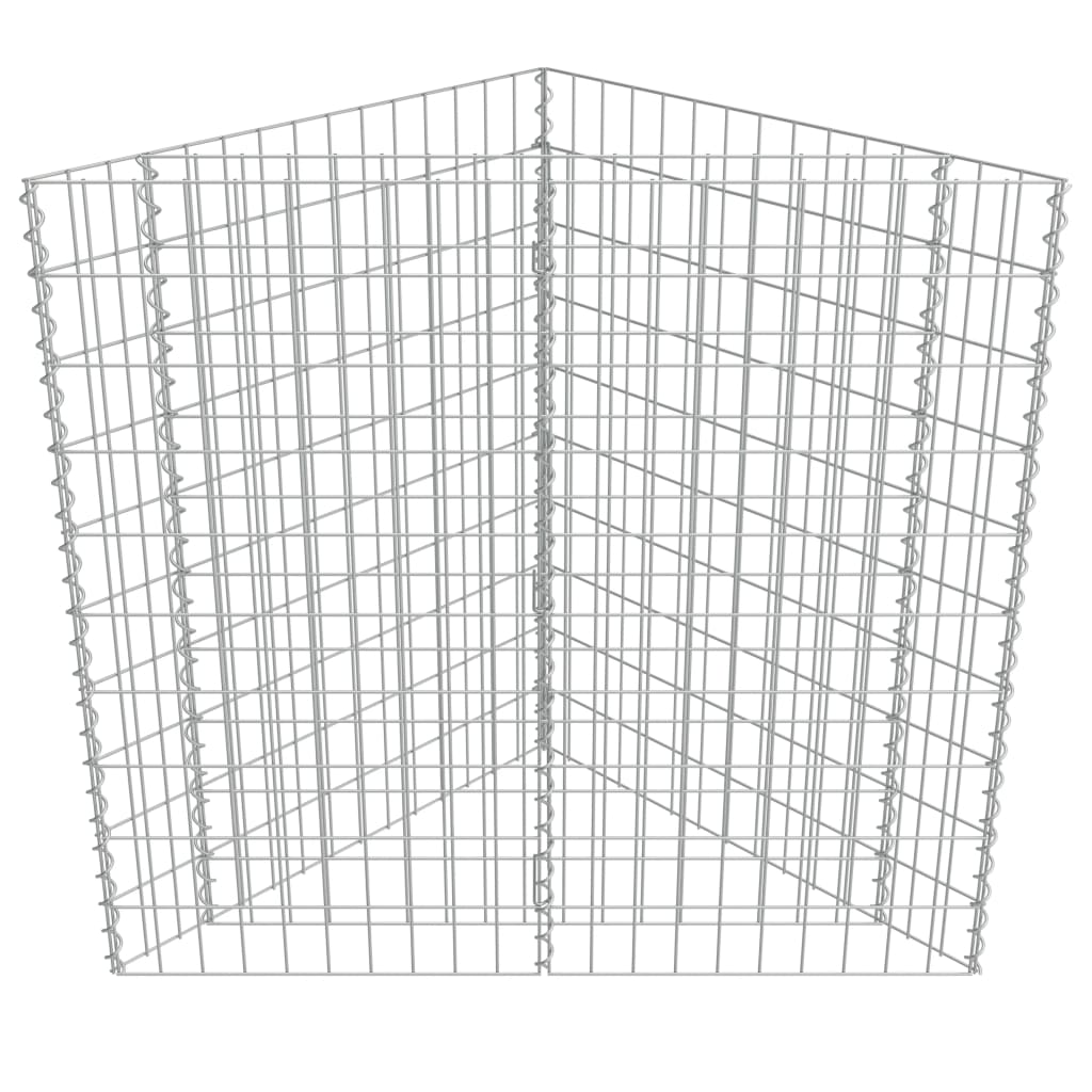 Συρματοκιβώτιο-Γλάστρα Υπερυψωμένη 75x75x50 εκ. Γαλβ. Χάλυβας