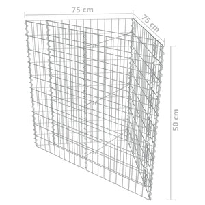 Συρματοκιβώτιο-Γλάστρα Υπερυψωμένη 75x75x50 εκ. Γαλβ. Χάλυβας
