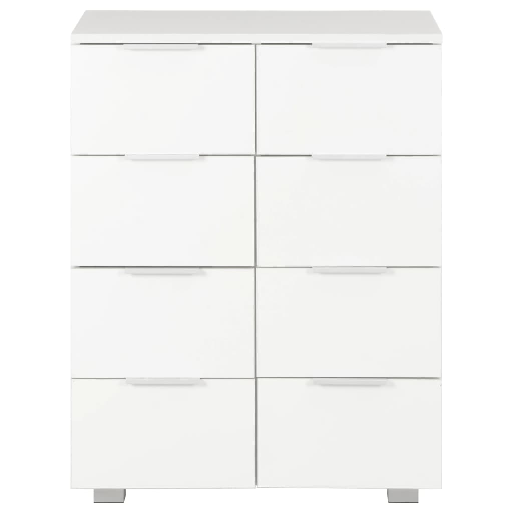 Μπουφές Ψηλός Γυαλιστερός Λευκός 60x35x80 εκ. Επεξ. Ξύλο - PAKOBAZAAR