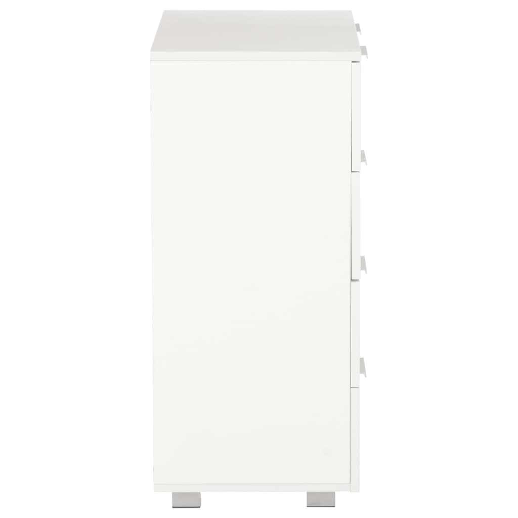 Μπουφές Ψηλός Γυαλιστερός Λευκός 60x35x80 εκ. Επεξ. Ξύλο - PAKOBAZAAR