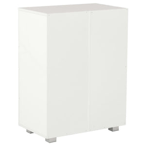 Μπουφές Ψηλός Γυαλιστερός Λευκός 60x35x80 εκ. Επεξ. Ξύλο - PAKOBAZAAR