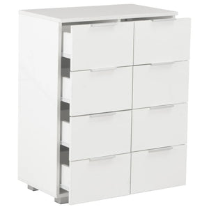 Μπουφές Ψηλός Γυαλιστερός Λευκός 60x35x80 εκ. Επεξ. Ξύλο - PAKOBAZAAR