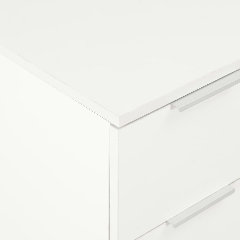 Μπουφές Ψηλός Γυαλιστερός Λευκός 60x35x80 εκ. Επεξ. Ξύλο - PAKOBAZAAR