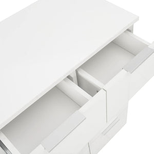 Μπουφές Ψηλός Γυαλιστερός Λευκός 60x35x80 εκ. Επεξ. Ξύλο - PAKOBAZAAR