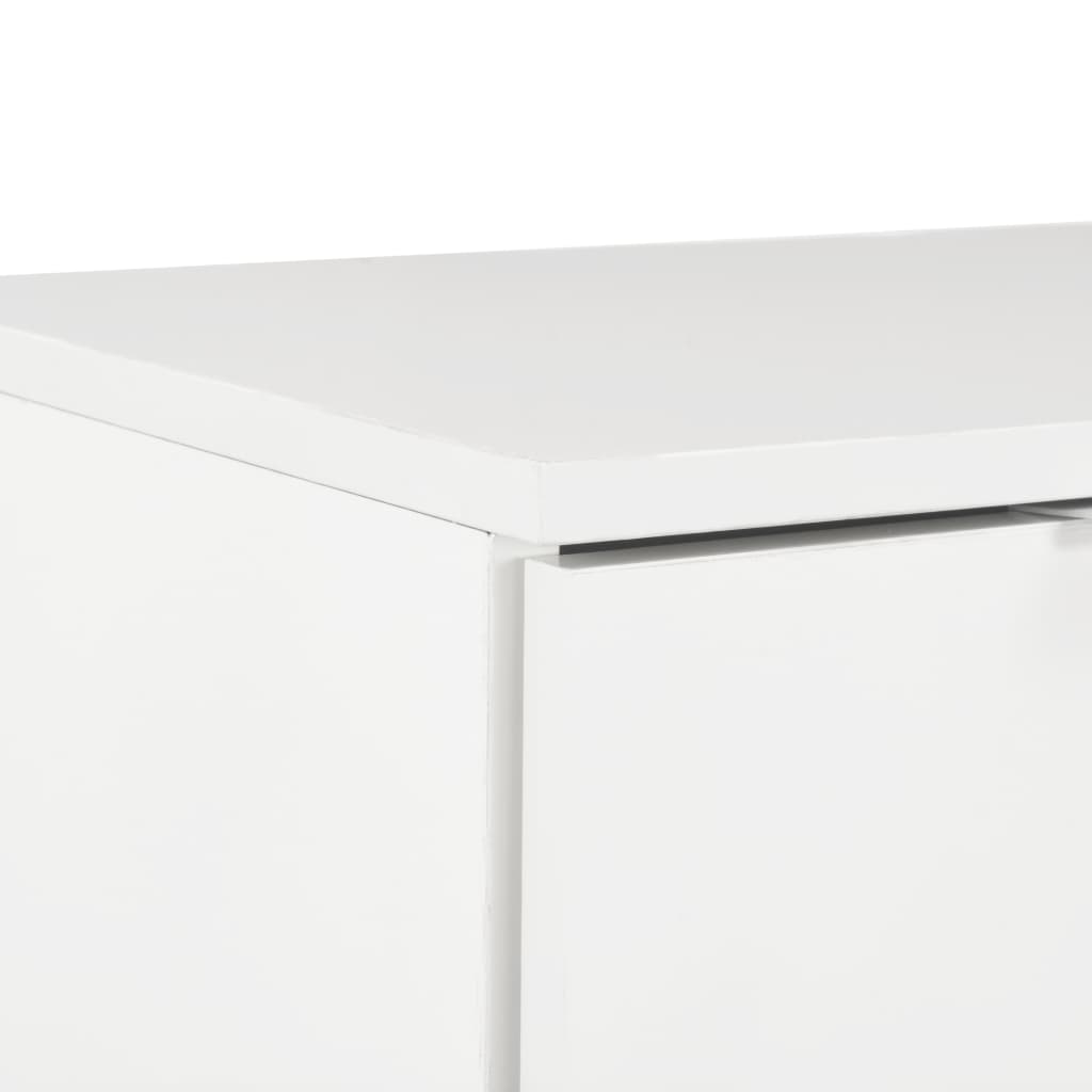 Μπουφές Ψηλός Γυαλιστερός Λευκός 71x35x80εκ. Επεξεργασμένο Ξύλο - PAKOBAZAAR