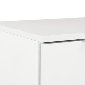 Μπουφές Ψηλός Γυαλιστερός Λευκός 71x35x80εκ. Επεξεργασμένο Ξύλο - PAKOBAZAAR