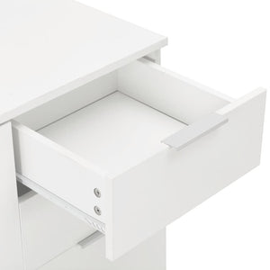 Μπουφές Ψηλός Γυαλιστερός Λευκός 71x35x80εκ. Επεξεργασμένο Ξύλο - PAKOBAZAAR