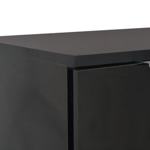 Μπουφές Ψηλός Γυαλιστερός Μαύρος 71x35x80εκ. Επεξεργασμένο Ξύλο - PAKOBAZAAR