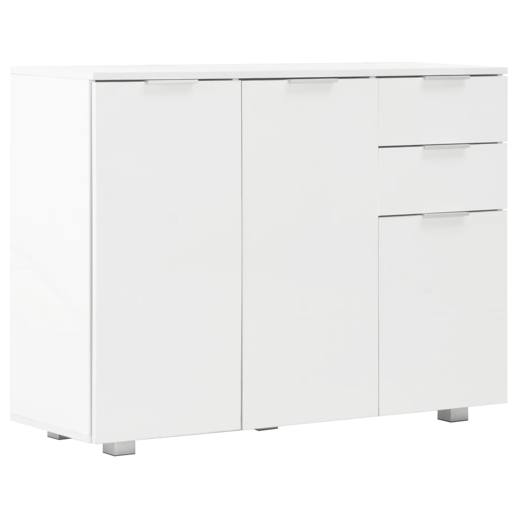 Μπουφές Γυαλιστερός Λευκός 107x35x80,5 εκ. - PAKOBAZAAR