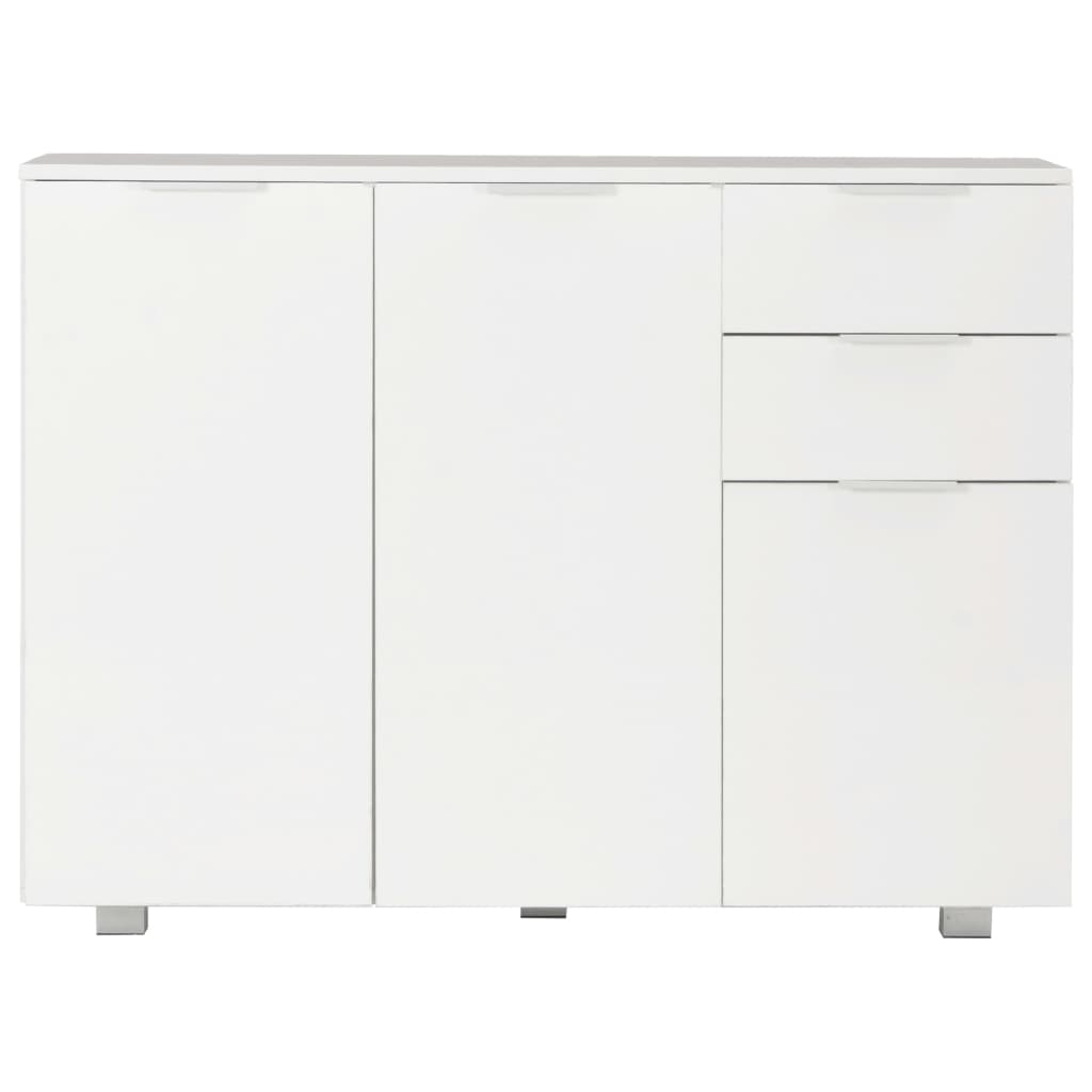 Μπουφές Γυαλιστερός Λευκός 107x35x80,5 εκ. - PAKOBAZAAR