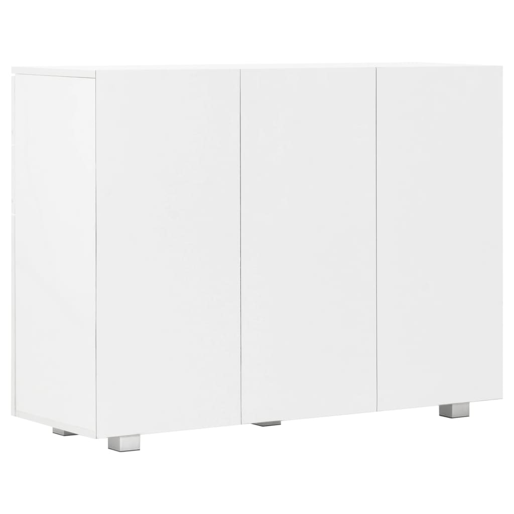 Μπουφές Γυαλιστερός Λευκός 107x35x80,5 εκ. - PAKOBAZAAR