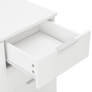 Μπουφές Γυαλιστερός Λευκός 107x35x80,5 εκ. - PAKOBAZAAR