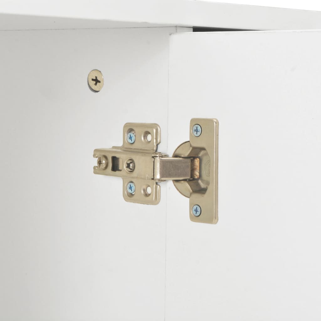 Μπουφές Γυαλιστερός Λευκός 107x35x80,5 εκ. - PAKOBAZAAR