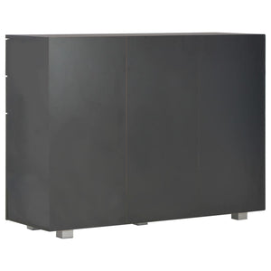 Μπουφές Γυαλιστερός Μαύρος 107x35x80,5 εκ. - PAKOBAZAAR