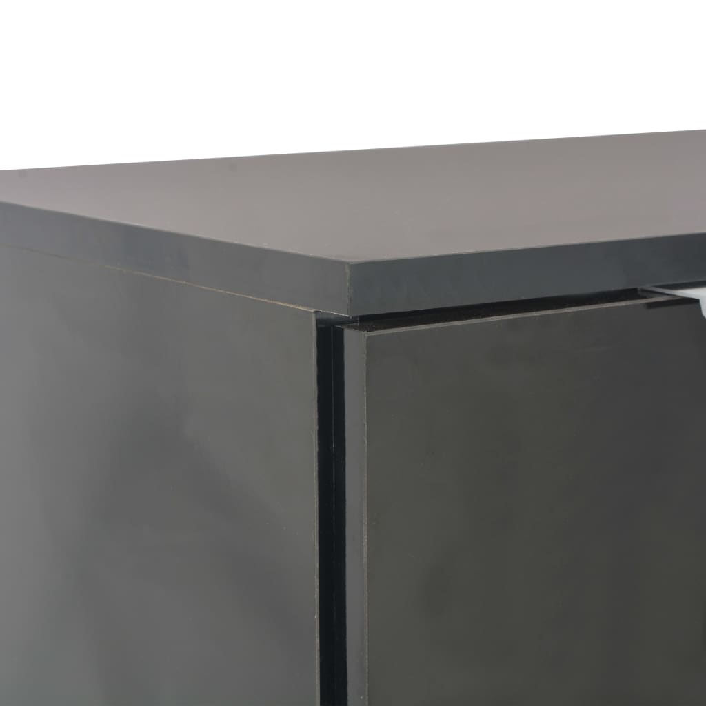 Μπουφές Γυαλιστερός Μαύρος 107x35x80,5 εκ. - PAKOBAZAAR