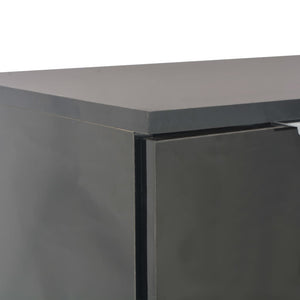 Μπουφές Γυαλιστερός Μαύρος 107x35x80,5 εκ. - PAKOBAZAAR