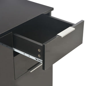 Μπουφές Γυαλιστερός Μαύρος 107x35x80,5 εκ. - PAKOBAZAAR