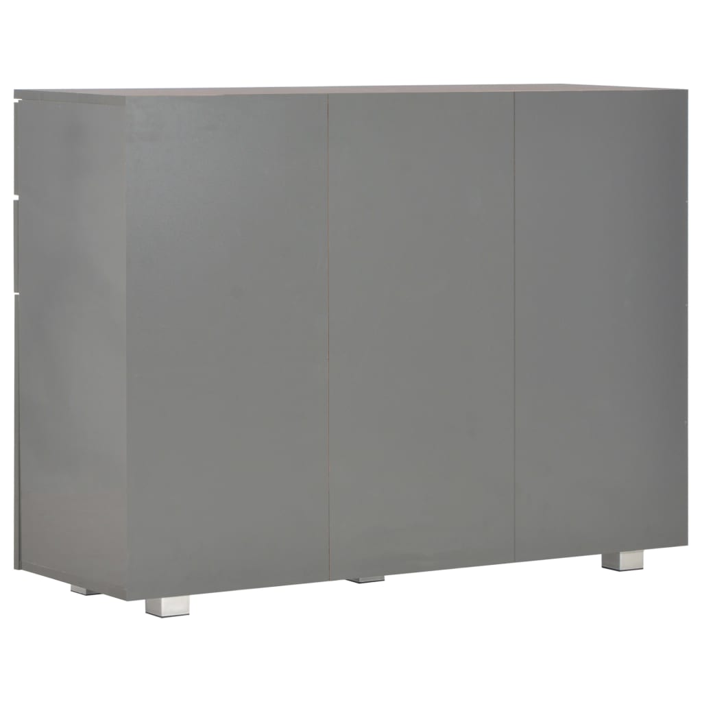 Μπουφές Γυαλιστερός Γκρι 107x35x80,5 εκ. - PAKOBAZAAR