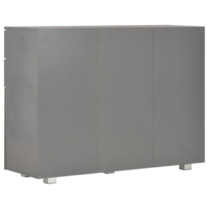 Μπουφές Γυαλιστερός Γκρι 107x35x80,5 εκ. - PAKOBAZAAR