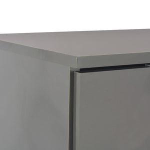 Μπουφές Γυαλιστερός Γκρι 107x35x80,5 εκ. - PAKOBAZAAR