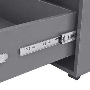 Τραπεζάκι Σαλονιού Γυαλιστερό Γκρι 100 x 100 x 35 εκ. - PAKOBAZAAR