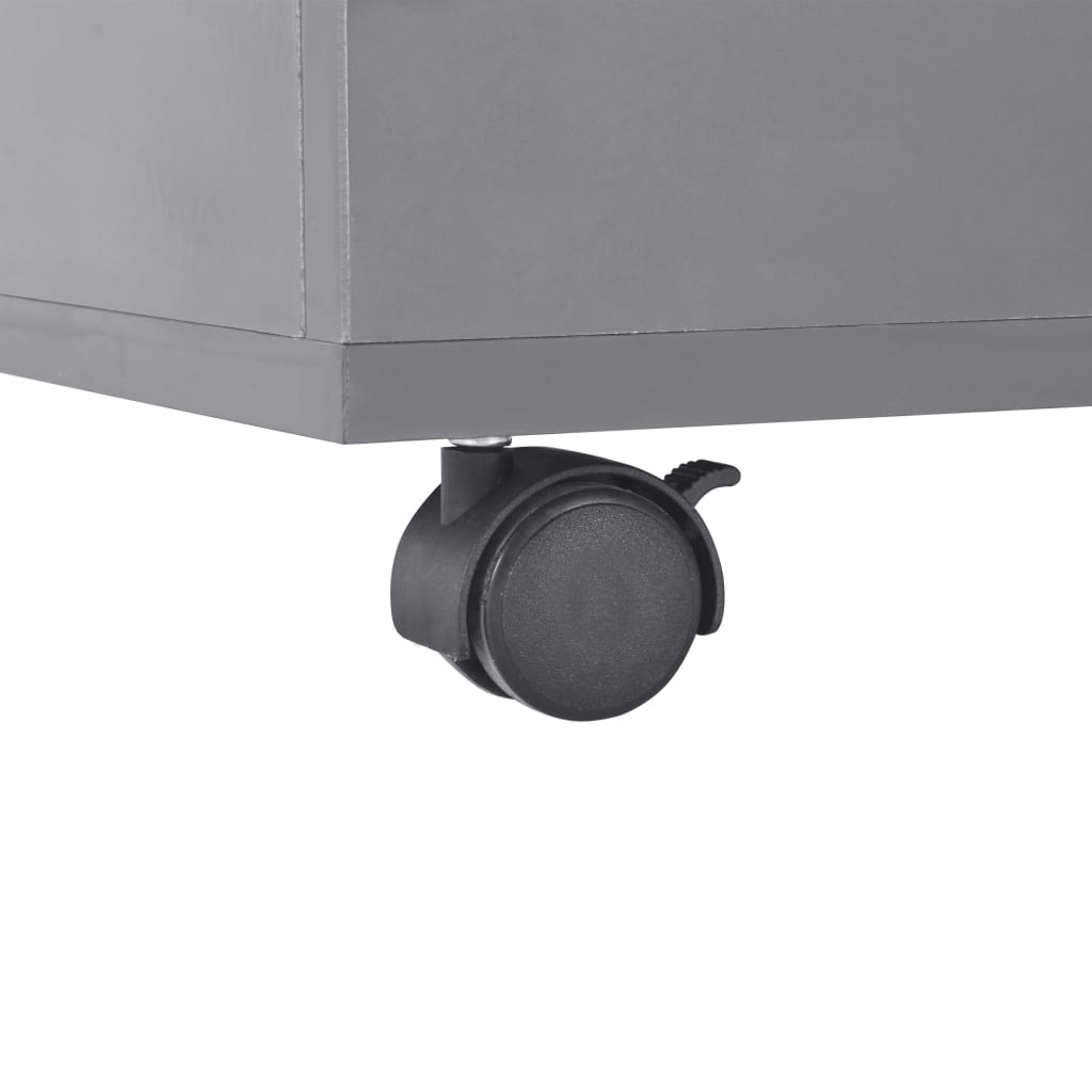 Τραπεζάκι Σαλονιού Γυαλιστερό Γκρι 100 x 100 x 35 εκ. - PAKOBAZAAR