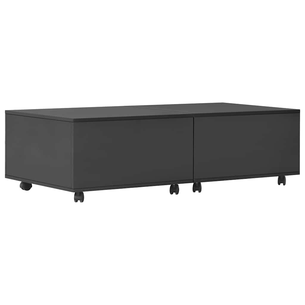 Τραπεζάκι Σαλονιού Γυαλιστερό Μαύρο 120 x 60 x 35 εκ.