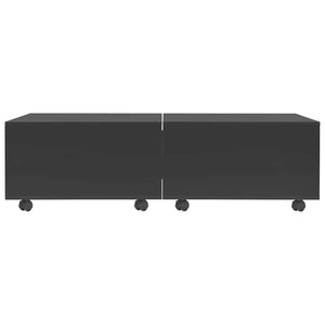 Τραπεζάκι Σαλονιού Γυαλιστερό Μαύρο 120 x 60 x 35 εκ.
