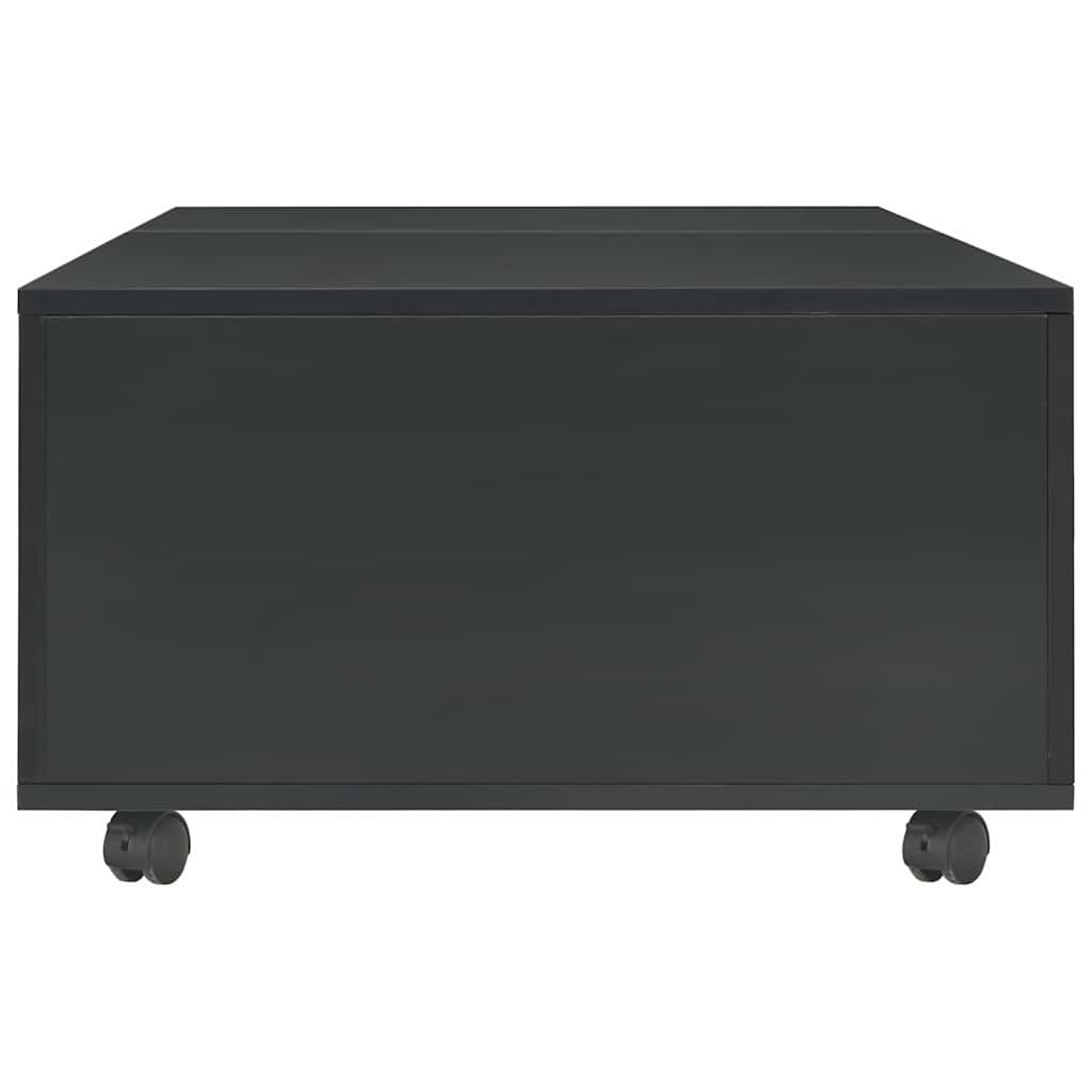 Τραπεζάκι Σαλονιού Γυαλιστερό Μαύρο 120 x 60 x 35 εκ.