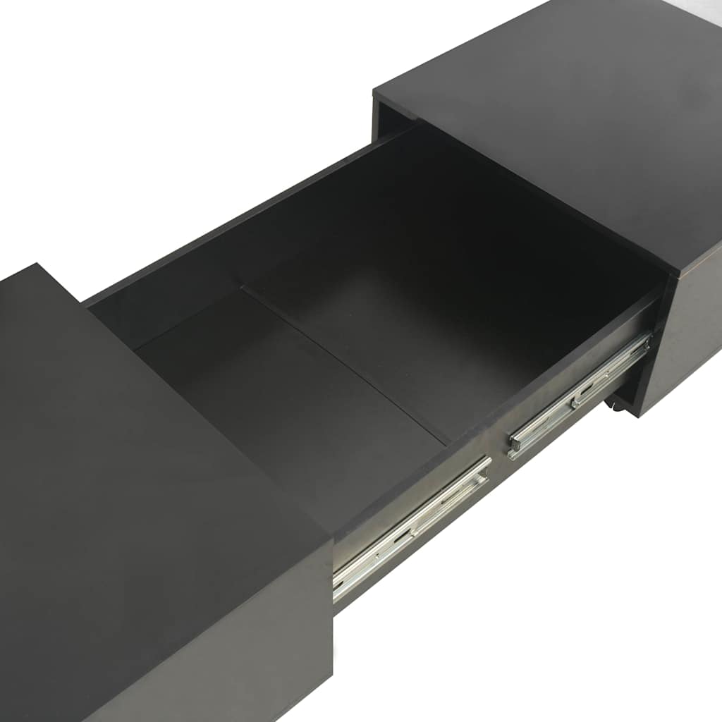 Τραπεζάκι Σαλονιού Γυαλιστερό Μαύρο 120 x 60 x 35 εκ.