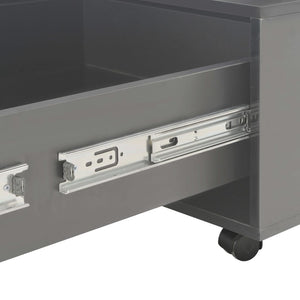 Τραπεζάκι Σαλονιού Γυαλιστερό Γκρι 120 x 60 x 35 εκ. - Pakobazaar