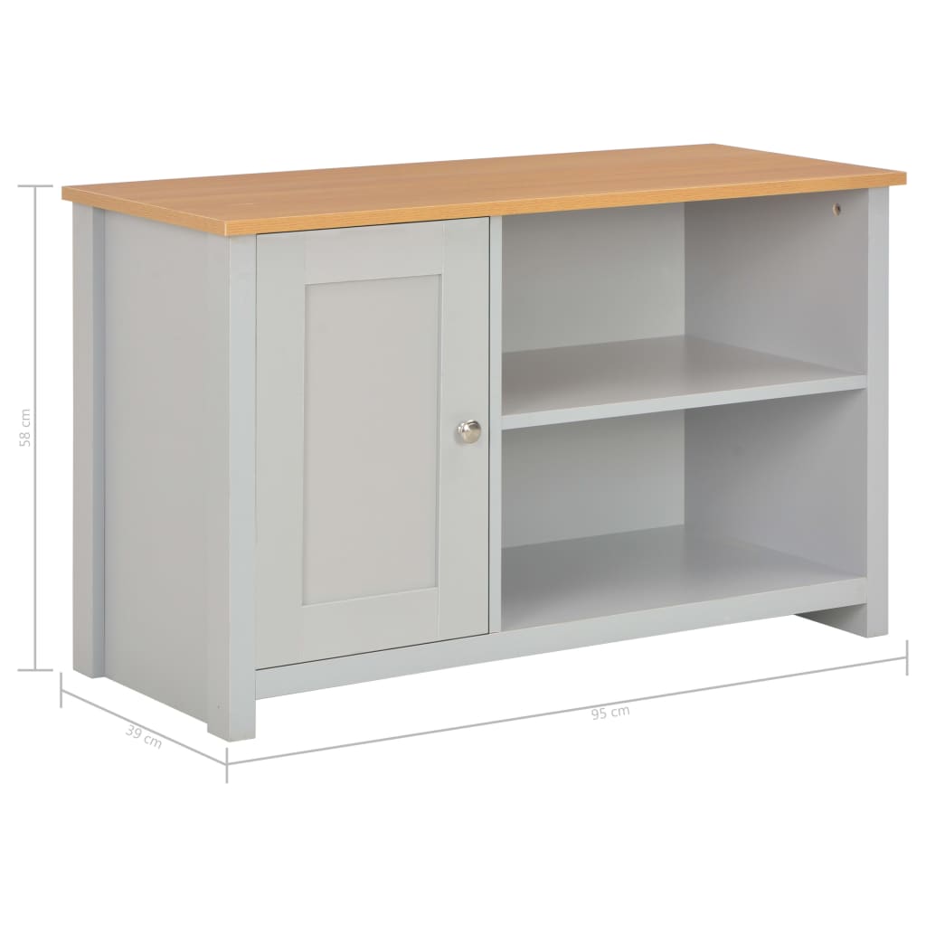 Έπιπλο Τηλεόρασης Γκρι 95 x 39 x 58 εκ.