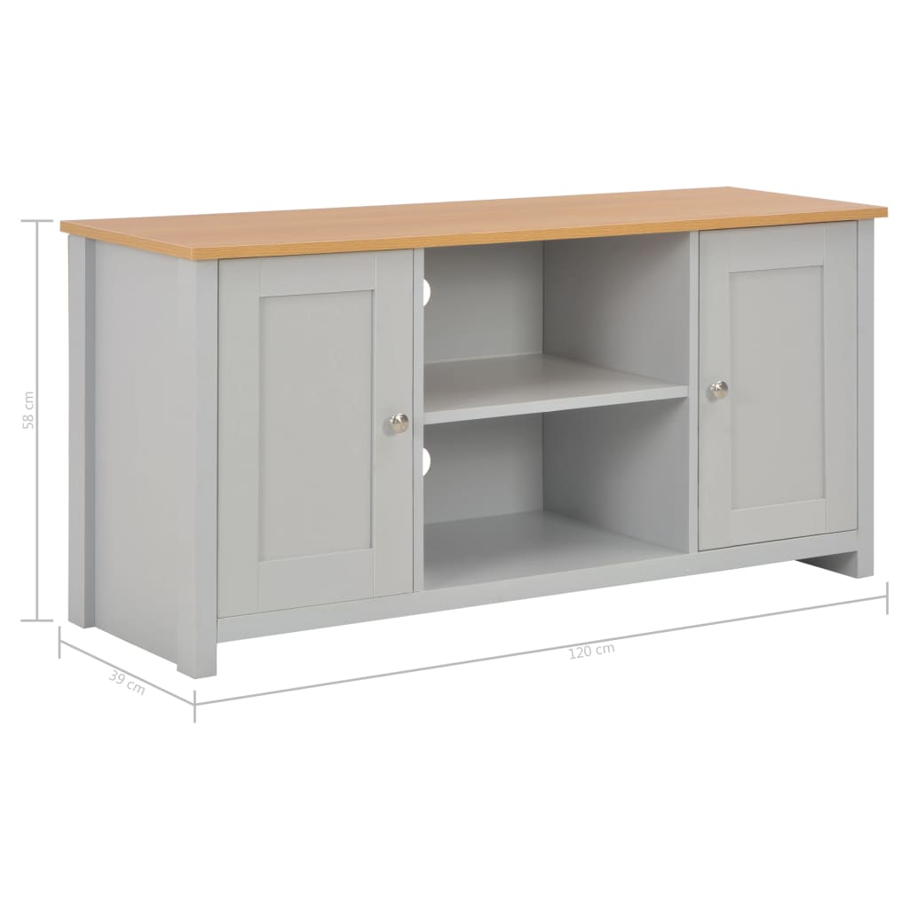 Έπιπλο Τηλεόρασης Γκρι 120 x 39 x 58 εκ. - PAKOBAZAAR