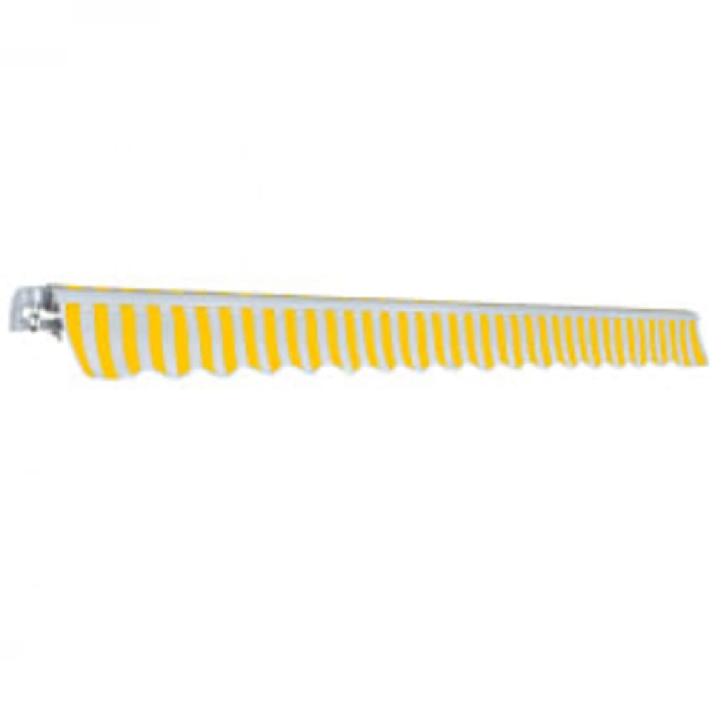 Τέντα Αναδιπλούμενη Χειροκίνητη Κίτρινη/Λευκή 600 εκ. - PAKOBAZAAR