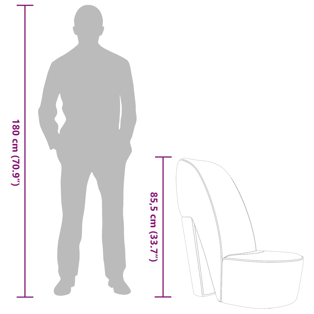 Κάθισμα Γόβα Γκρι από Συνθετικό Δέρμα - PAKOBAZAAR