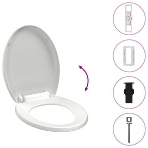 Κάλυμμα Λεκάνης με Soft Close & Quick Release Λευκό - PAKOBAZAAR