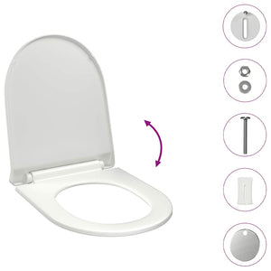 Κάλυμμα Λεκάνης με Soft Close & Quick Release Λευκό - PAKOBAZAAR