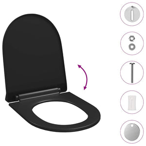 Κάλυμμα Λεκάνης με Soft Close & Quick Release Μαύρο - PAKOBAZAAR