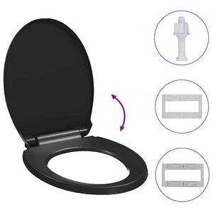 Κάλυμμα Λεκάνης με Soft Close & Quick Release Μαύρο - PAKOBAZAAR
