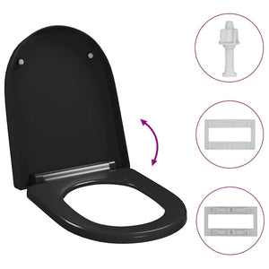Κάλυμμα Λεκάνης με Soft Close & Quick Release Μαύρο - PAKOBAZAAR
