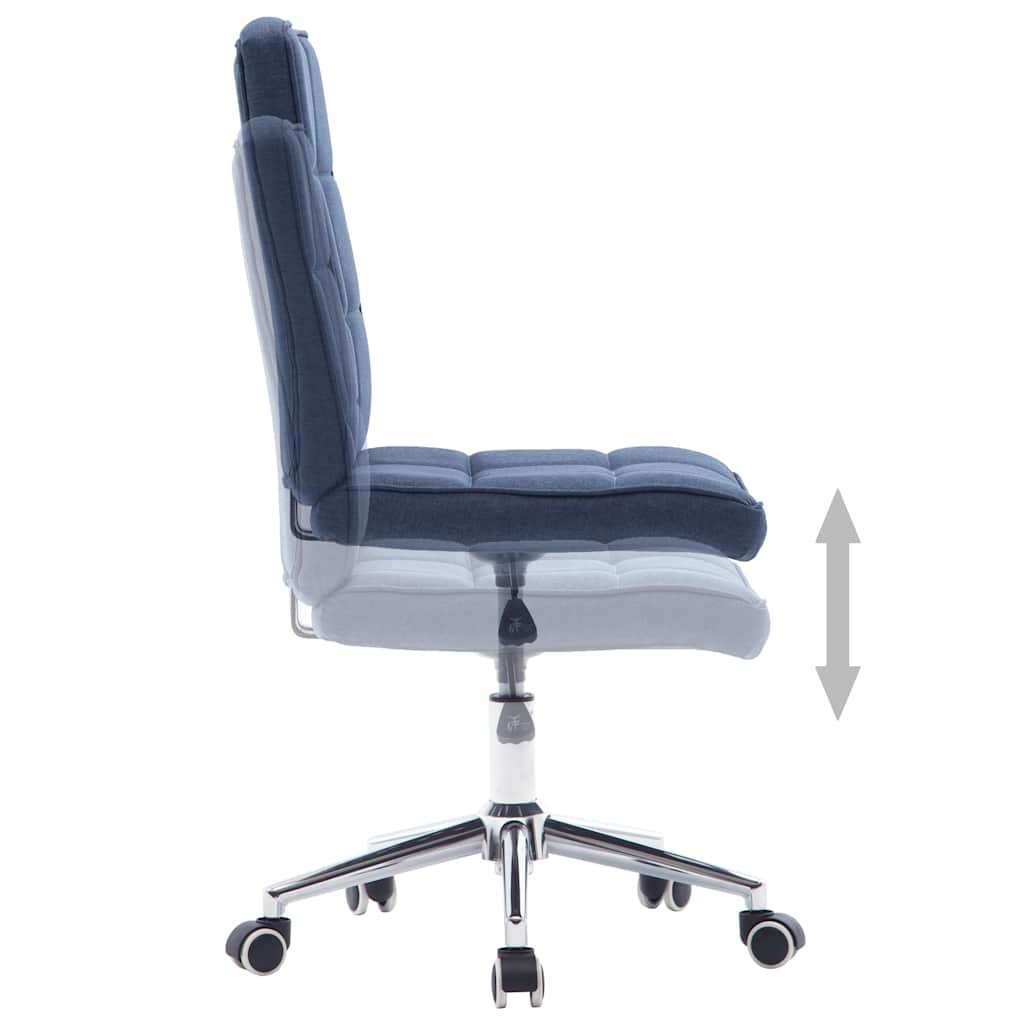 Καρέκλες Τραπεζαρίας 2 τεμ. Μπλε Υφασμάτινες