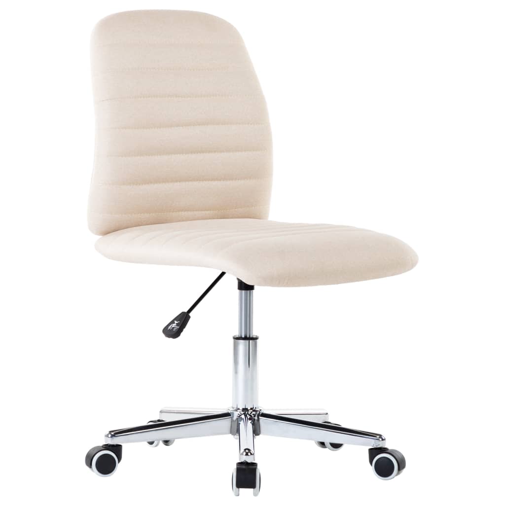 Καρέκλες Τραπεζαρίας 2 τεμ. Κρεμ Υφασμάτινες