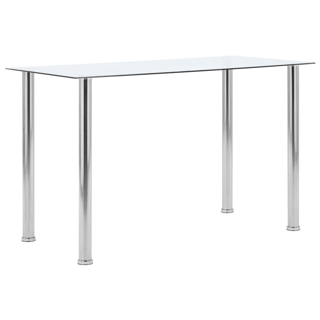 Τραπεζαρία Διάφανη 120 x 60 x 75 εκ. από Ψημένο Γυαλί - PAKOBAZAAR