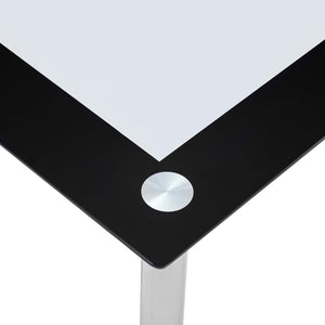 Τραπεζαρία Μαύρη / Διαφανής 120 x 60 x 75 εκ. από Ψημένο Γυαλί - PAKOBAZAAR
