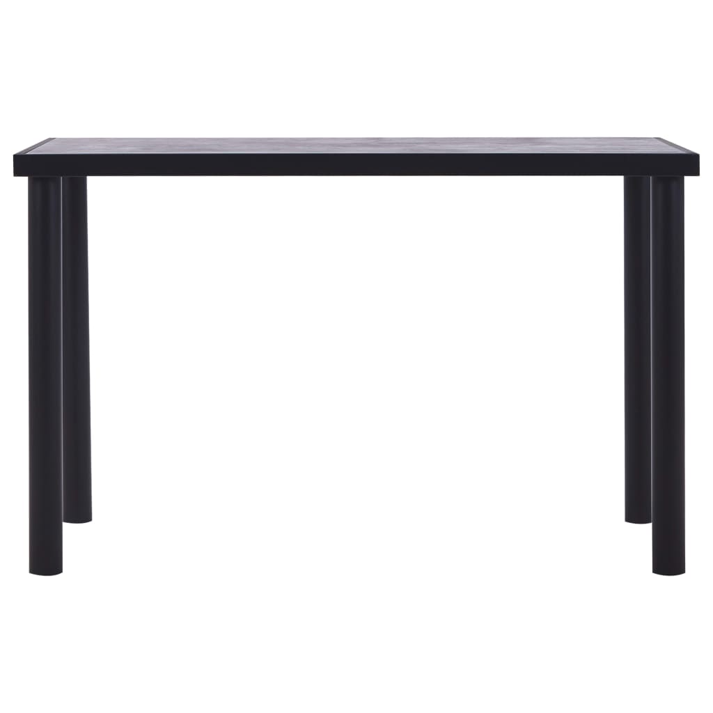 Τραπεζαρία Μαύρο/Γκρι του Σκυροδέματος 120x60x75 εκ. από MDF - PAKOBAZAAR