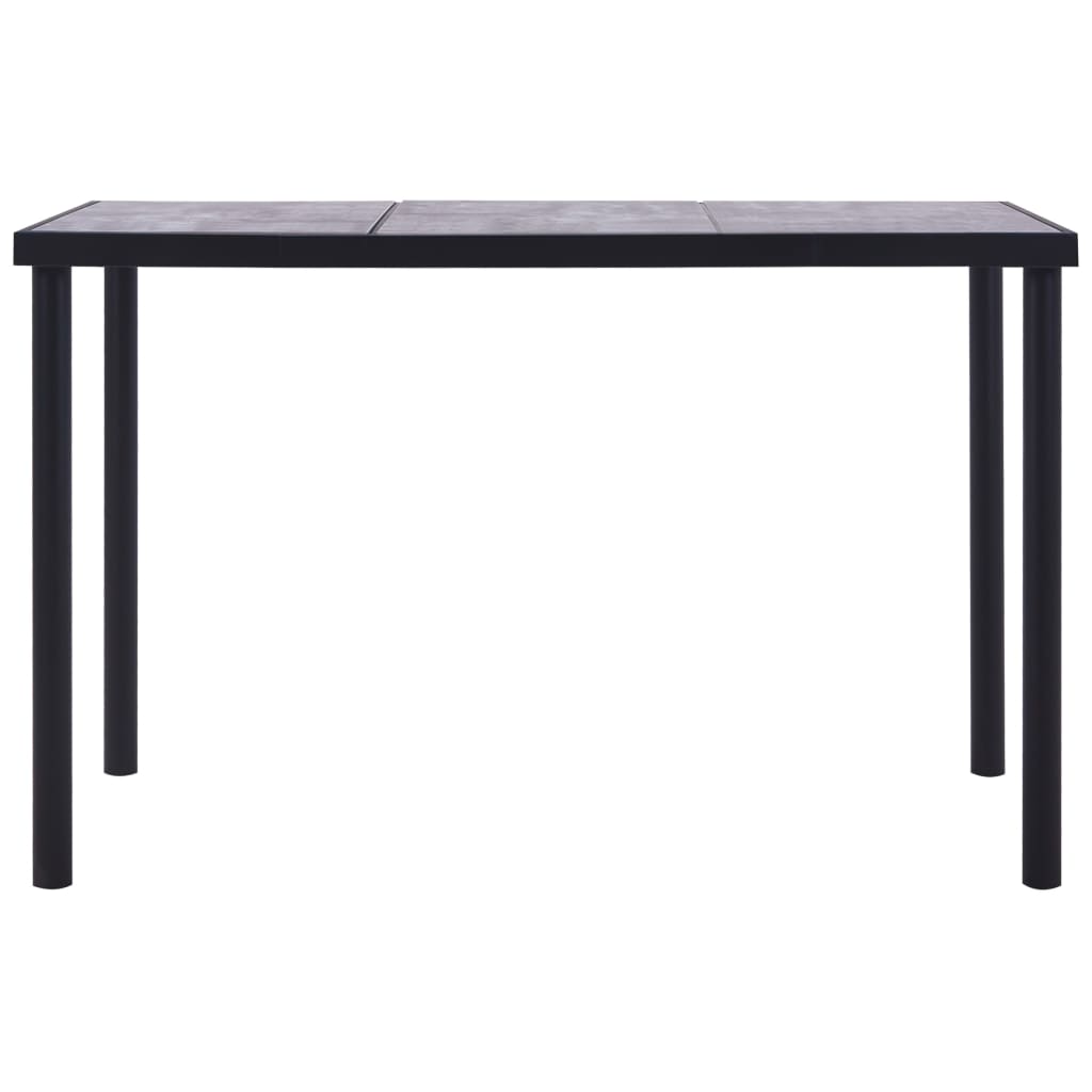 Τραπεζαρία Μαύρο/Γκρι του Σκυροδέματος 160x80x75 εκ. από MDF - PAKOBAZAAR