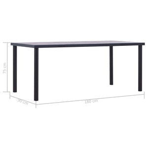 Τραπεζαρία Μαύρο/Γκρι του Σκυροδέματος 180x90x75 εκ. από MDF - PAKOBAZAAR