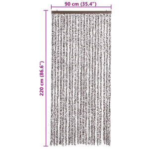 Σήτα - Κουρτίνα Πόρτας Καφέ / Μπεζ 90 x 220 εκ. από Σενίλ - PAKOBAZAAR