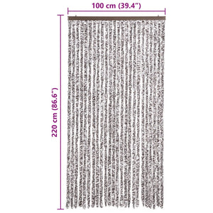 Σήτα - Κουρτίνα Πόρτας Καφέ / Μπεζ 100 x 220 εκ. από Σενίλ - PAKOBAZAAR